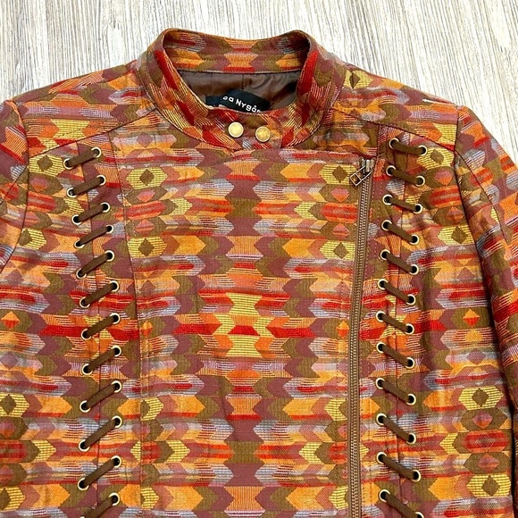 Bianca Nygard Gorgeous Patterned Jacket With Lace Up Details - Picture 14 of 16